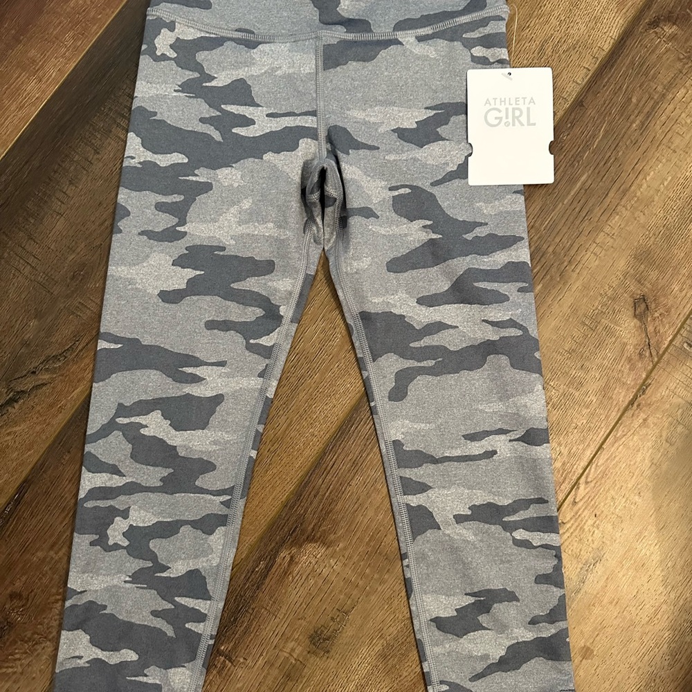 Athleta Girl Camo Leggings - Light Gray